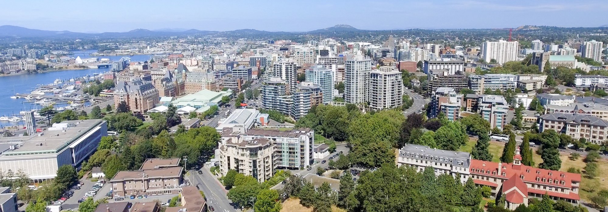 Victoria BC downtown aerial