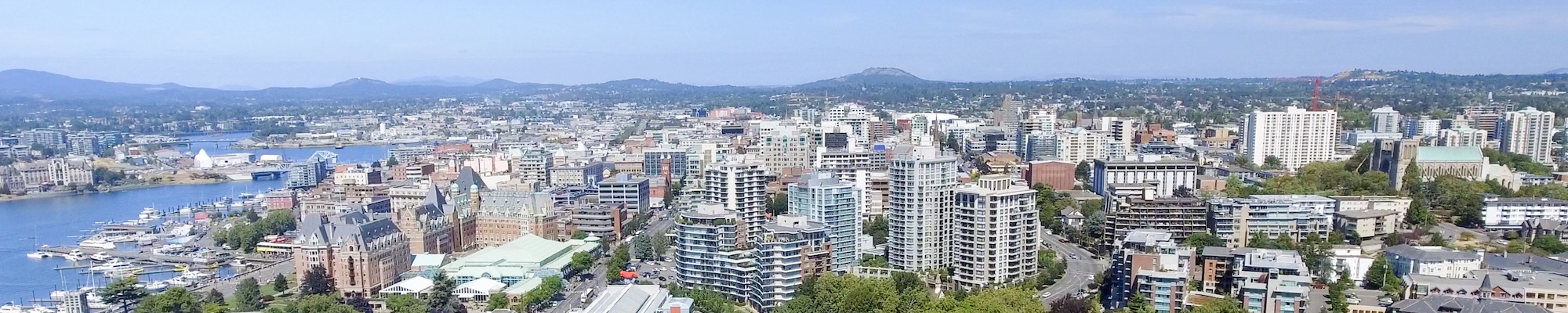 victoria bc downtown aerial